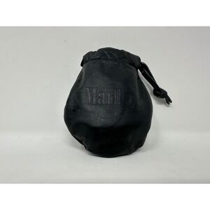 Vintage Marlboro Poker Dice Set with Debossed Leather Pouch and Game Booklet